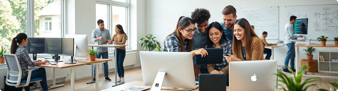 Team discussing digital marketing strategy